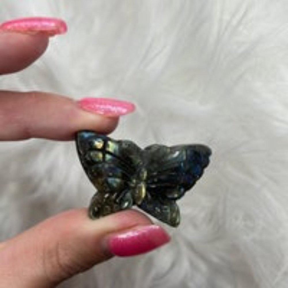 Labradorite Butterfly Carving Set - Picture 7 of 13
